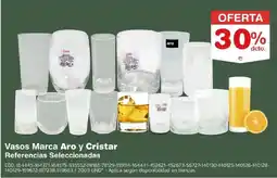 Makro Aro y cristar vasos oferta