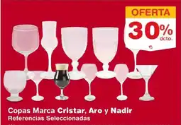 Makro Aro y Nadir copas marca cristar oferta