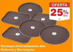 Makro Aro bandejas antirresbalantes redonda y rectangular oferta