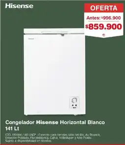 Makro Hisense congelador horizontal blanco oferta