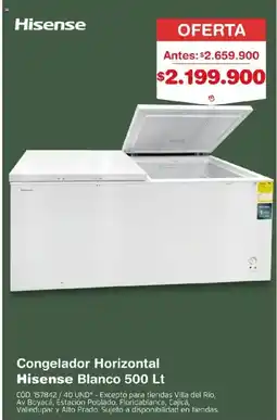Makro Hisense congelador horizontal blanco oferta