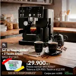 Homecenter Set de tetera oferta