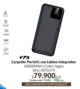 Homecenter Cargador portátil con cables integrados oferta