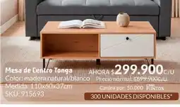 Homecenter Mesa de centro tonga oferta