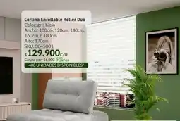 Homecenter Cortina enrollable roller dúo oferta