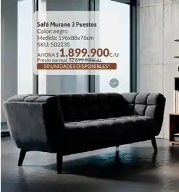 Homecenter Sofá murano 3 puestos oferta
