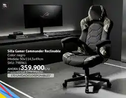 Homecenter Silla gamer commander reclinable oferta