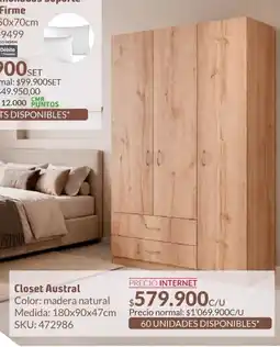 Homecenter Closet austral oferta