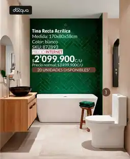 Homecenter Tina recta acrílica oferta