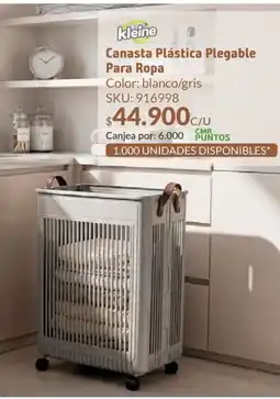 Homecenter Canasta plástica plegable para ropa oferta