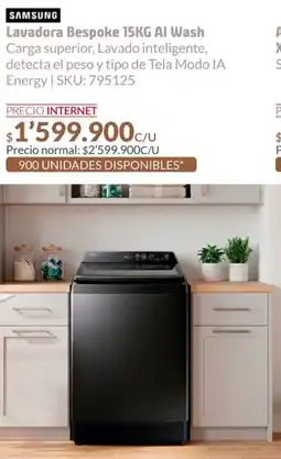 Homecenter Samsung lavadora bespoke oferta