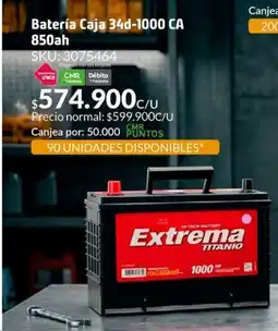 Homecenter Batería caja 34d-1000 ca oferta