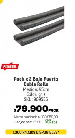 Homecenter Fixser bajo puerta doble rollo oferta