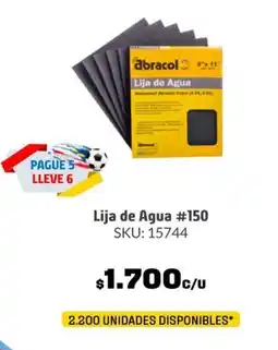 Homecenter Lija de agua #150 oferta