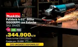 Homecenter Makita pulidora 4-1/2" 10000 rpm con estuche oferta