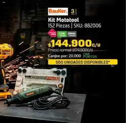 Homecenter Bauker kit mototool oferta