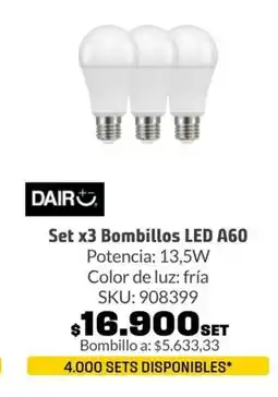 Homecenter Bombillos led A60 oferta