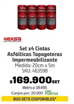 Homecenter Cintas asfálticas tapagoteras impermeabilizante oferta