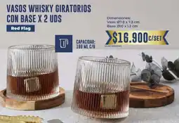 Tiendas D1 Vasos whisky giratorios con base oferta