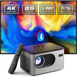 Falabella Proyector PANSEBA 4K Bluetooth 1080P con Enfoque Rápido y Pantalla de 300 Pulgadas oferta