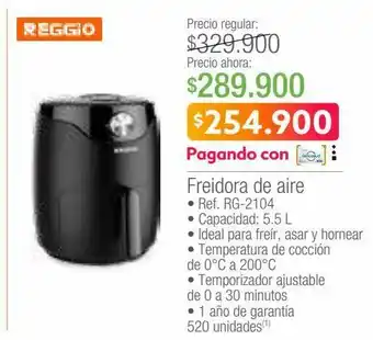 Jumbo Freidora de aire reggio 5,5l oferta