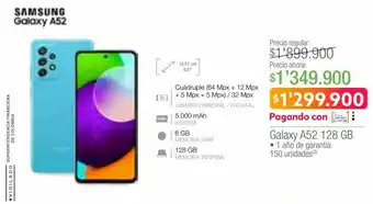 Jumbo samsung galaxy a52 6gb 128gb oferta