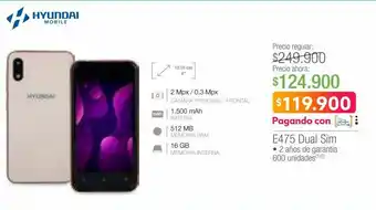 Hyundai e475 dual sim 512mb 16gb