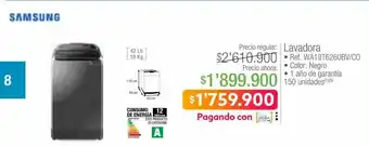 Jumbo Lavadora samsung 19kg negra oferta