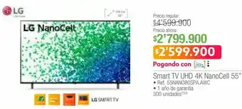 Jumbo Smart tv uhd 4k nanocell 55" lg oferta