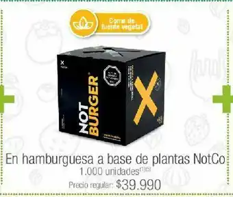 Jumbo Hamburguesas a base de plantas notco oferta