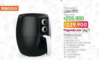 Jumbo Freidora de aire reggio 4,5l oferta