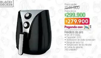 Jumbo Freidora de aire black & decker 2,6l oferta