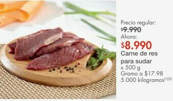 Metro Carne de res para sudar x 500 g oferta