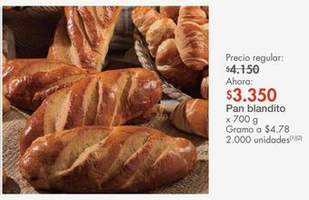 Metro Pan blandito x 700 g oferta