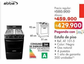 Metro Estufa de piso abba oferta