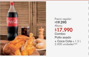 Combo: pollo asado + coca cola x 1.5 l