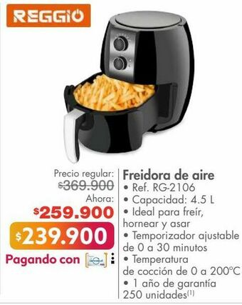 Metro Freidora de aire reggio oferta