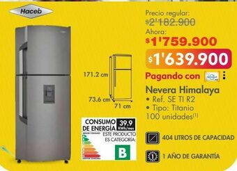 Metro Nevera himalaya haceb oferta