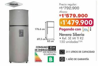Metro Nevera siberia haceb oferta