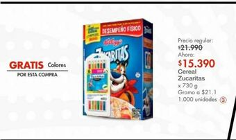Metro Cereal zucaritas oferta