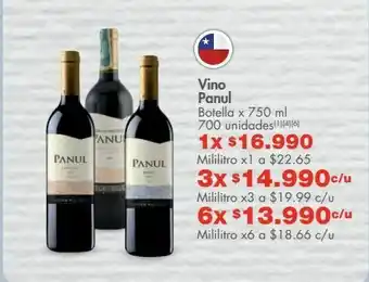 Metro Vino panul botella x 750 ml oferta