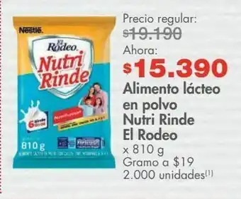 Metro Alimento lácteo en polvo nutri rinde el rodeo x 810 g oferta