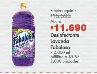 Metro Desinfectante lavanda fabuloso x 2.000 ml oferta