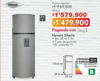 Metro Nevera siberia haceb oferta