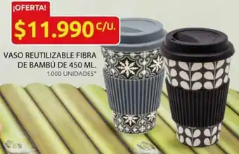 Ara Vaso Reutilizable Fibra de Bambú de 450ml oferta