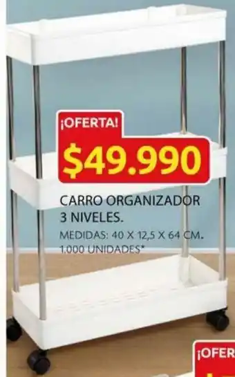 Ara Carro Organizador 3 Niveles 40 x 12,5 x 64cm oferta