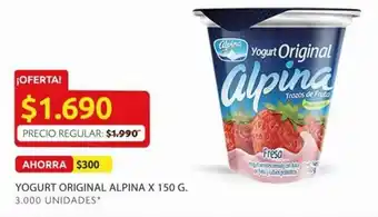 Ara Yogurt Original Alpina x 150g oferta