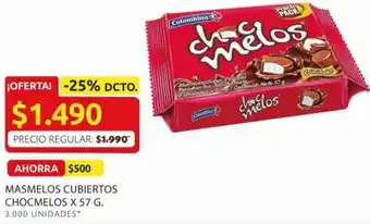 Ara Masmelos Cubiertos Chocmelos x 57g oferta