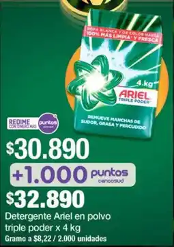 Jumbo Ariel detergente en polvo triple poder oferta