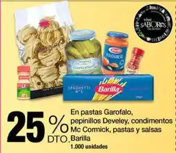 Jumbo Garofalo, pepinillos develey, condimentos mc cormick, pastas y salsas en pastas oferta